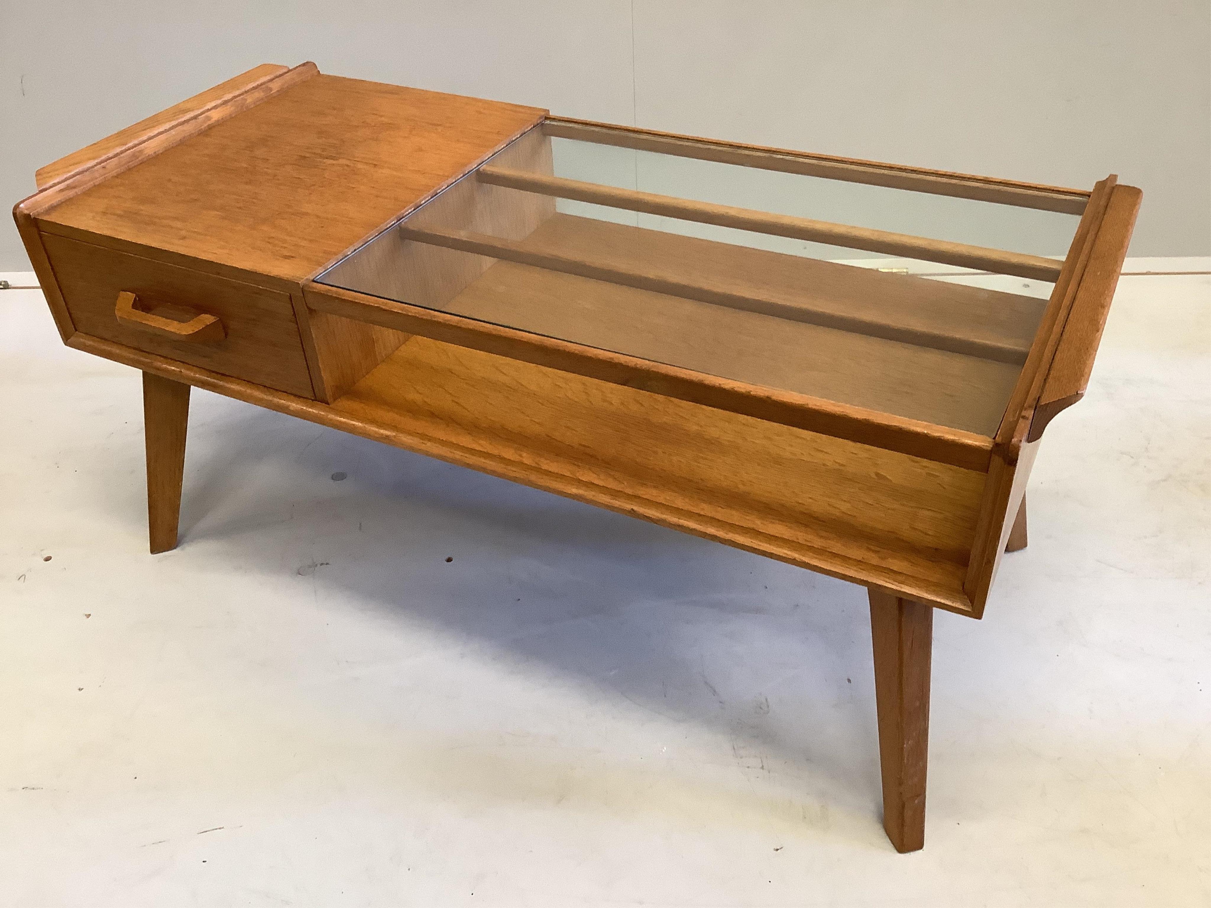 A G Plan Brandon oak coffee table, width 88cm, depth 41cm, height 40cm. Condition - good